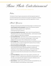 Charity Sponsorship Packet Template